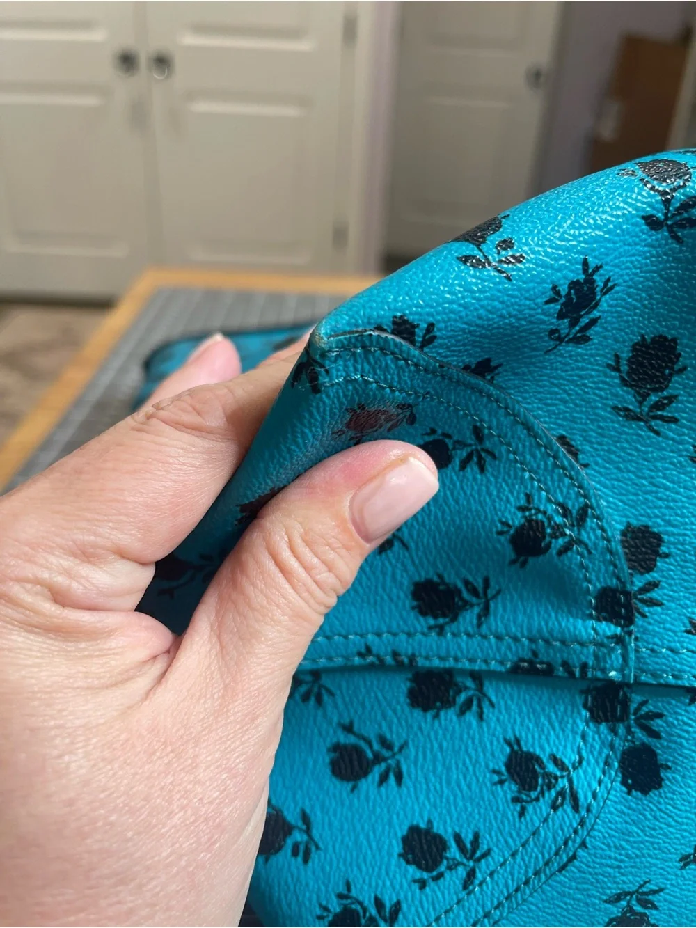 Coach turquoise tote